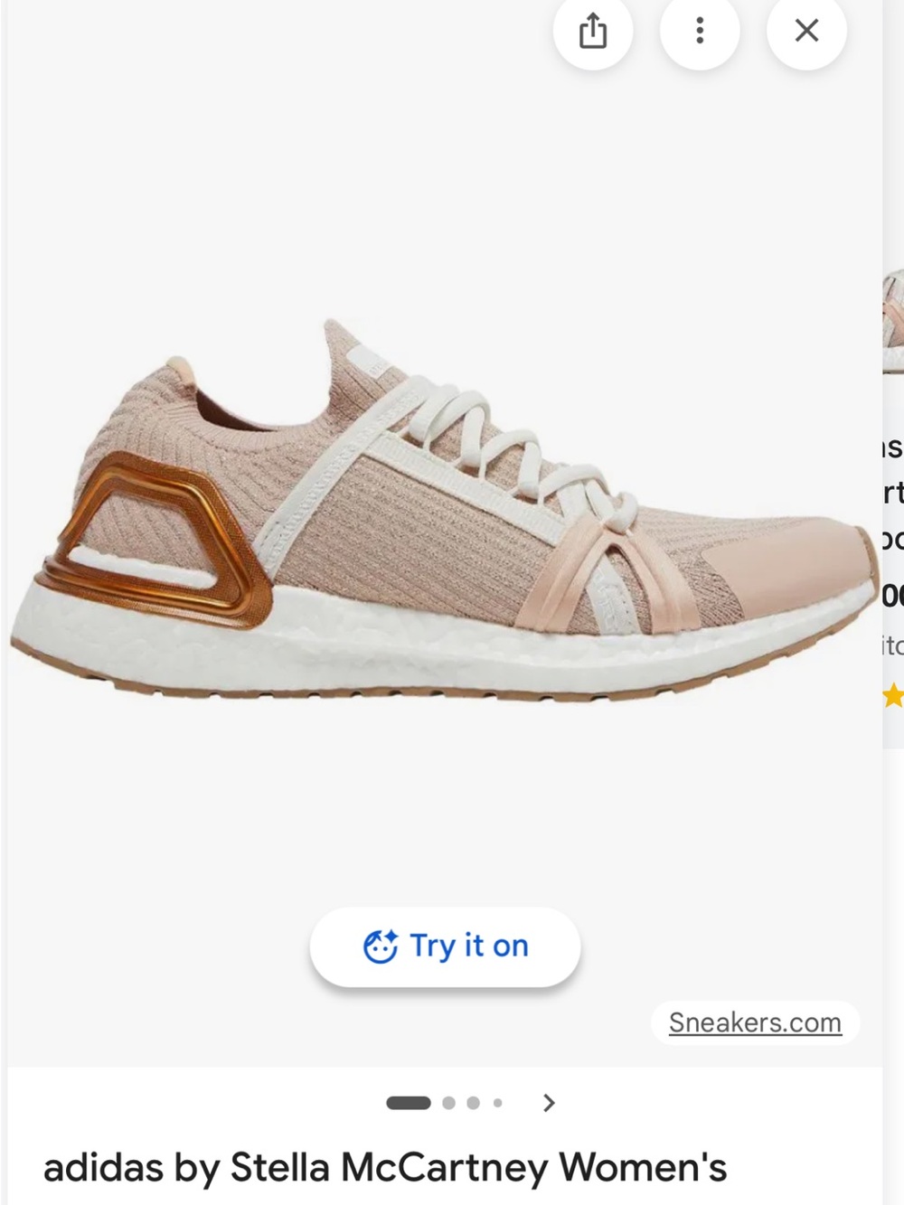 Adidas by Stella McCartney Women’s Pink Taupe Knit Sneakers